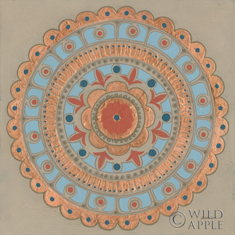 Reproduction of Copper Mandala II by Kathrine Lovell - Wall Decor Art