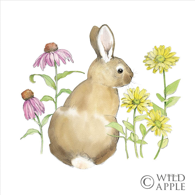 Reproduction of Wildflower Bunnies I Sq by Beth Grove - Wall Decor Art