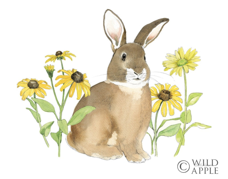 Reproduction of Wildflower Bunnies III by Beth Grove - Wall Decor Art