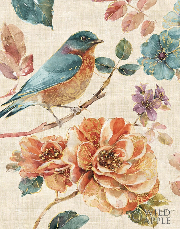 Reproduction of Spiced Nature III Linen Leaf by Lisa Audit - Wall Decor Art