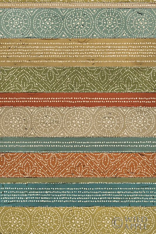 Reproduction of Batik Stripes II by Daphne Brissonnet - Wall Decor Art