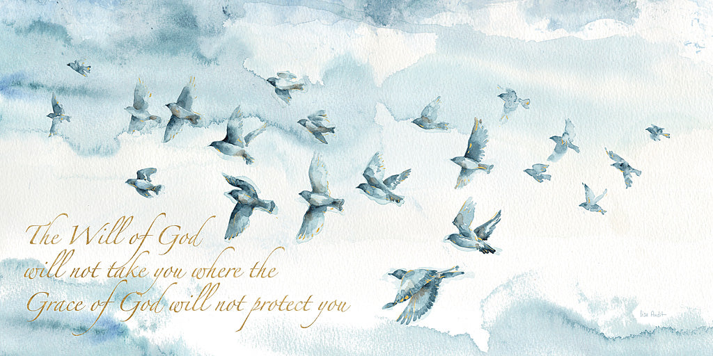 Reproduction of Indigold XIII with Script by Lisa Audit - Wall Decor Art