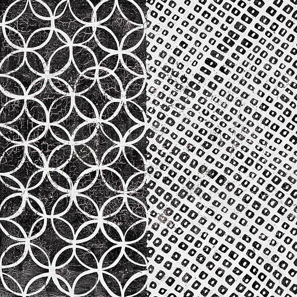 Reproduction of Maki Tile III BW by Kathrine Lovell - Wall Decor Art