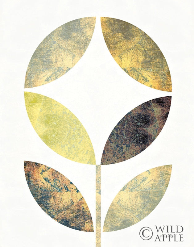 Reproduction of Golden Flower II by Michael Mullan - Wall Decor Art