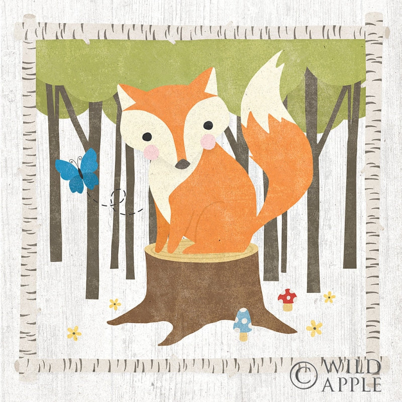 Reproduction of Woodland Hideaway Fox by Moira Hershey - Wall Decor Art