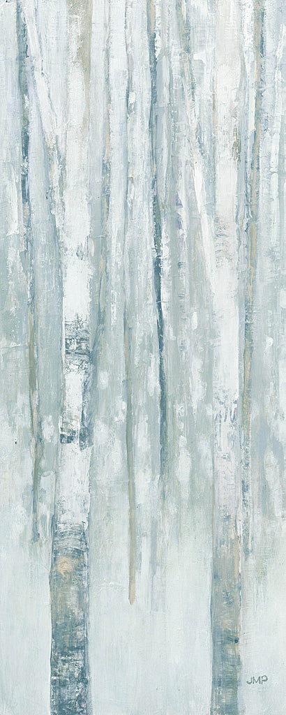 Reproduction of Birches in Winter Blue Gray Panel I by Julia Purinton - Wall Decor Art