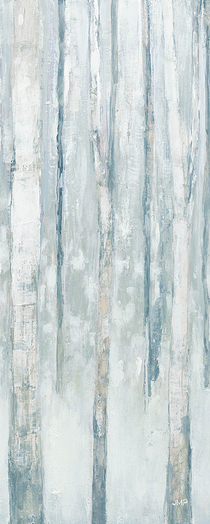 Reproduction of Birches in Winter Blue Gray Panel III by Julia Purinton - Wall Decor Art