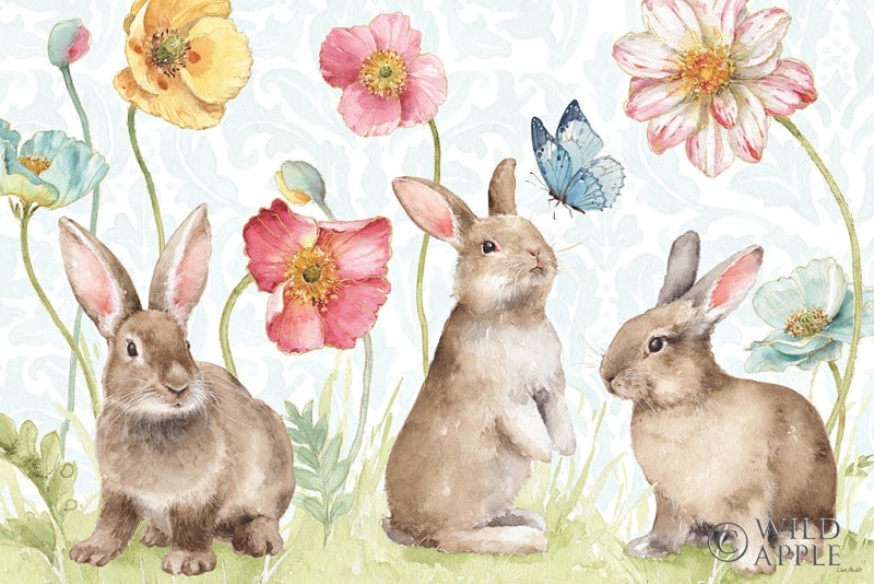 Reproduction of Spring Softies Bunnies I by Lisa Audit - Wall Decor Art