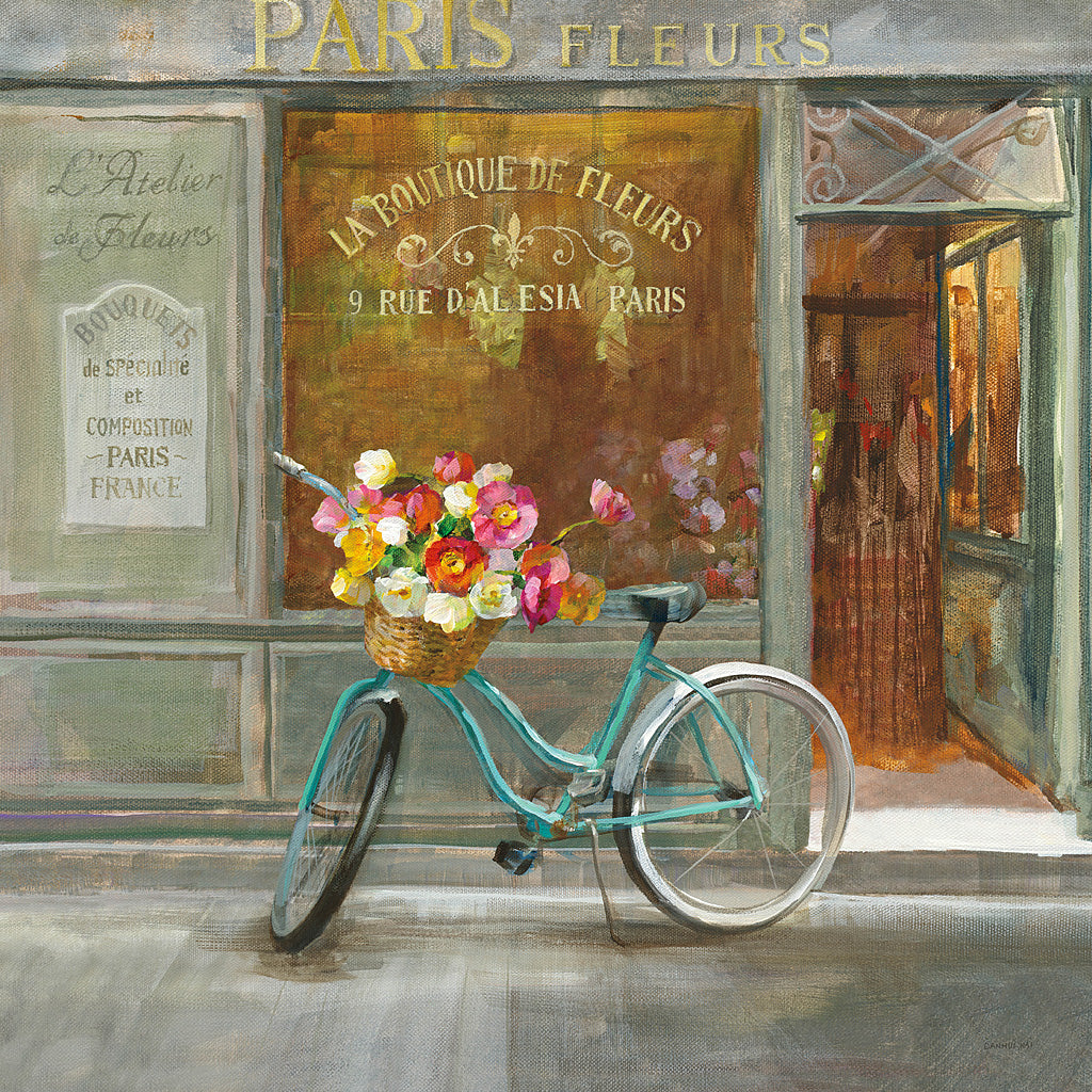 Reproduction of French Flowershop v2 by Danhui Nai - Wall Decor Art