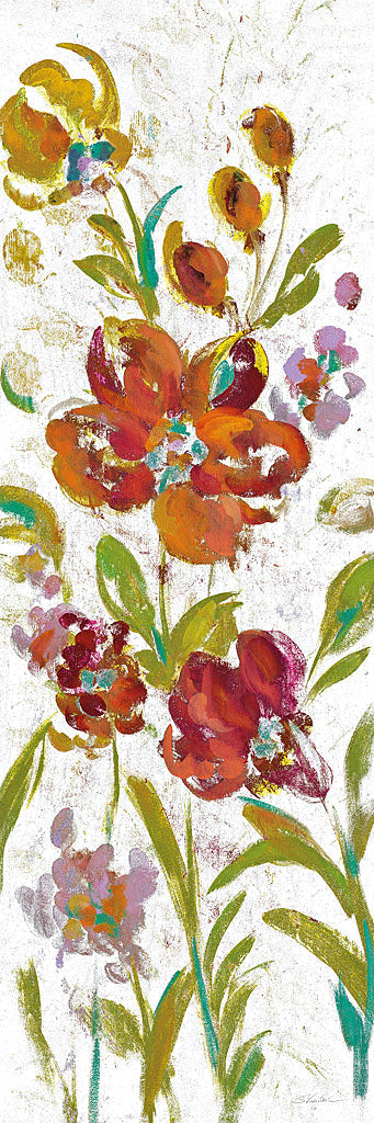 Reproduction of July Garden Trio I on White by Silvia Vassileva - Wall Decor Art