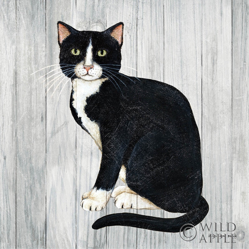Reproduction of Country Kitty I on Wood by David Carter Brown - Wall Decor Art