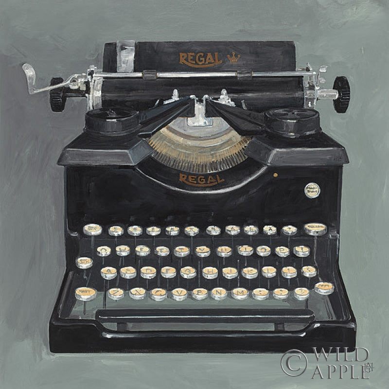 Reproduction of Classic Typewriter by Avery Tillmon - Wall Decor Art