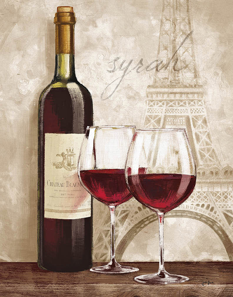 Reproduction of Wine in Paris IV by Janelle Penner - Wall Decor Art
