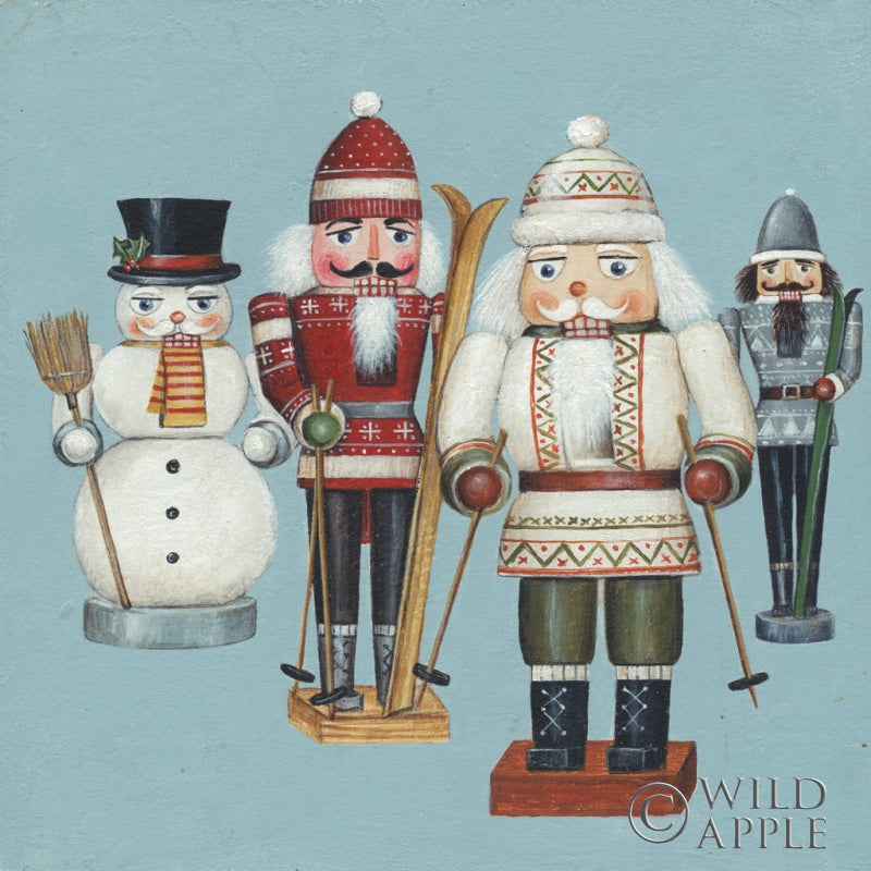 Reproduction of Skier Nutcrackers by David Carter Brown - Wall Decor Art