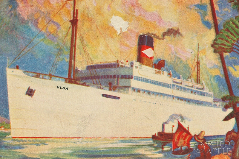 Reproduction of Great White Fleet Postcard II Crop by Wild Apple Portfolio - Wall Decor Art