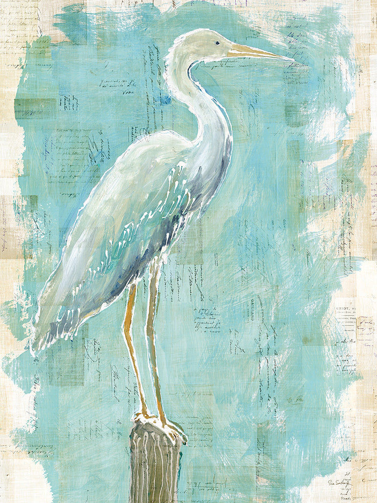 Reproduction of Coastal Egret I v2 by Sue Schlabach - Wall Decor Art