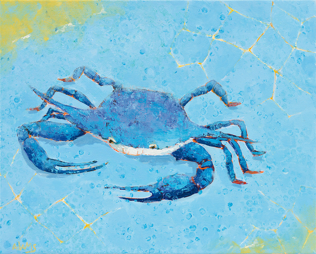 Reproduction of Blue Crab V by Phyllis Adams - Wall Decor Art