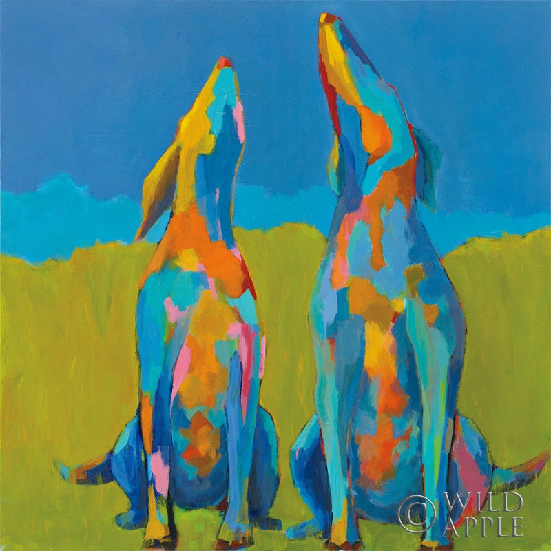Reproduction of Howling Hounds by Phyllis Adams - Wall Decor Art