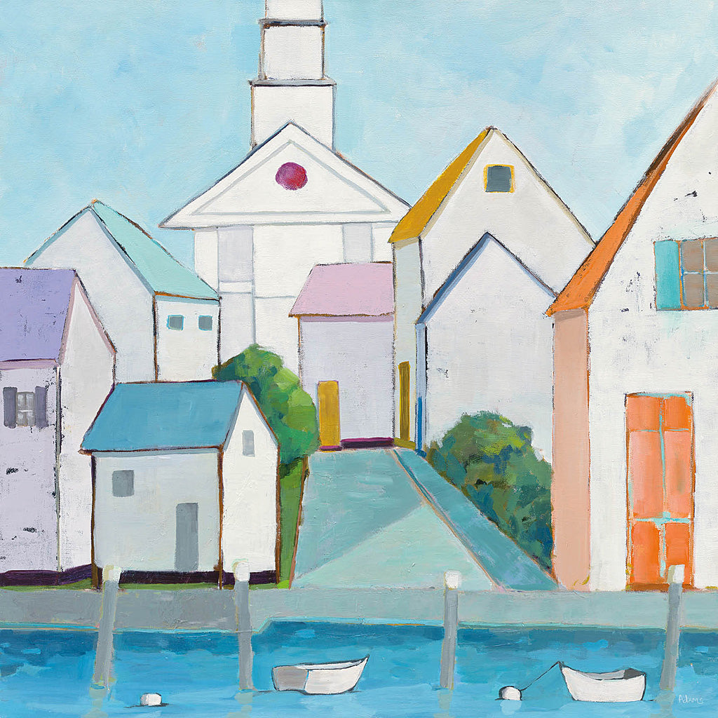 Reproduction of Harbor Town III no Sign by Phyllis Adams - Wall Decor Art