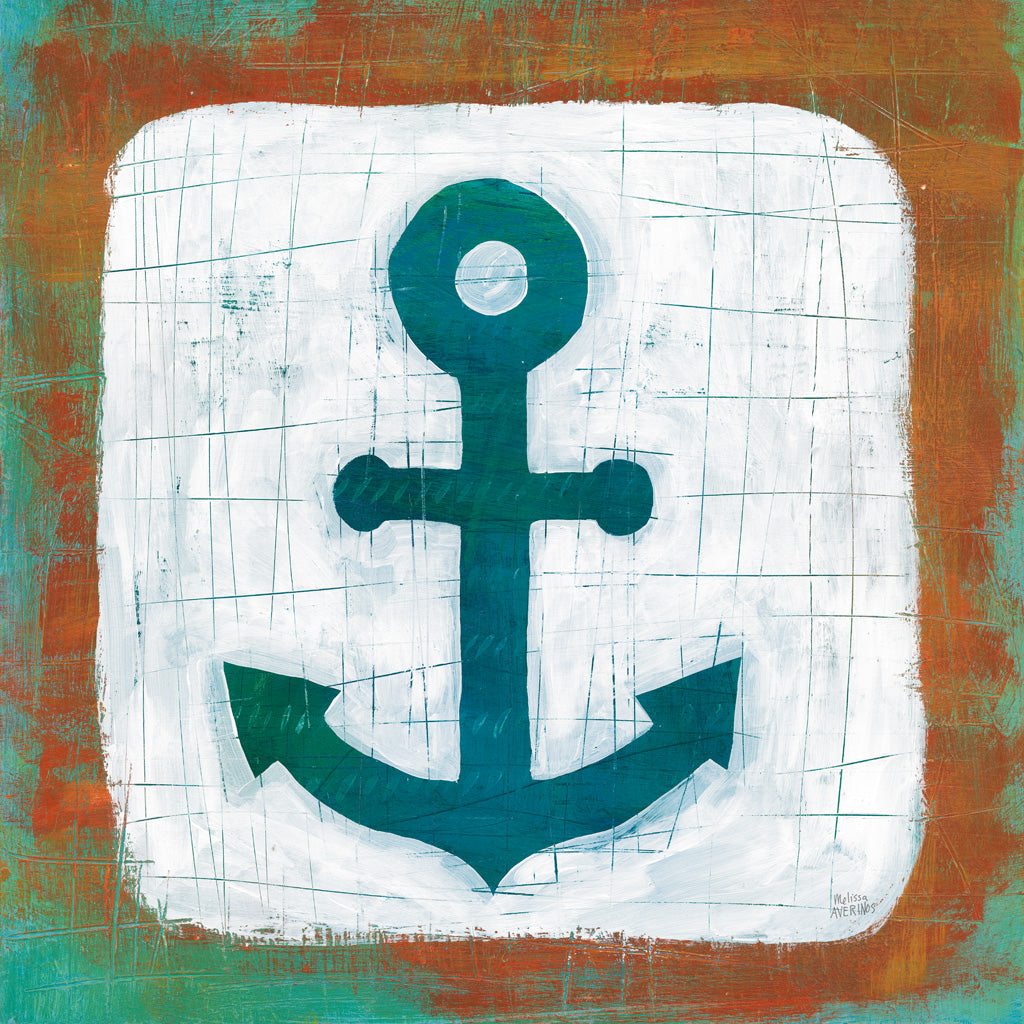 Reproduction of Ahoy III Red Blue by Melissa Averinos - Wall Decor Art