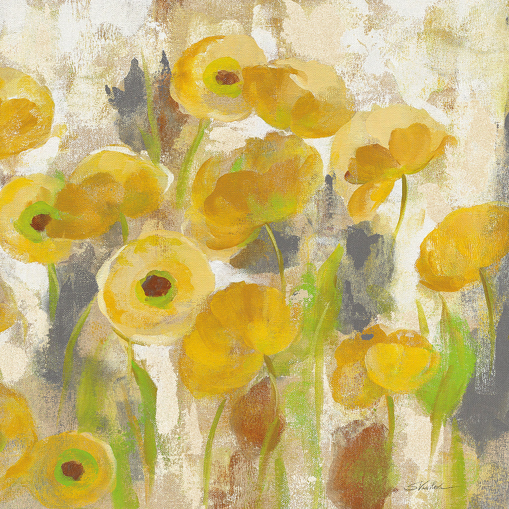 Reproduction of Floating Yellow Flowers V by Silvia Vassileva - Wall Decor Art