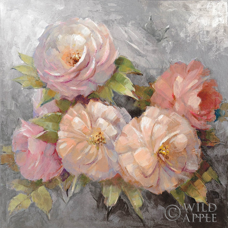 Reproduction of Roses on Gray III Crop by Peter McGowan - Wall Decor Art