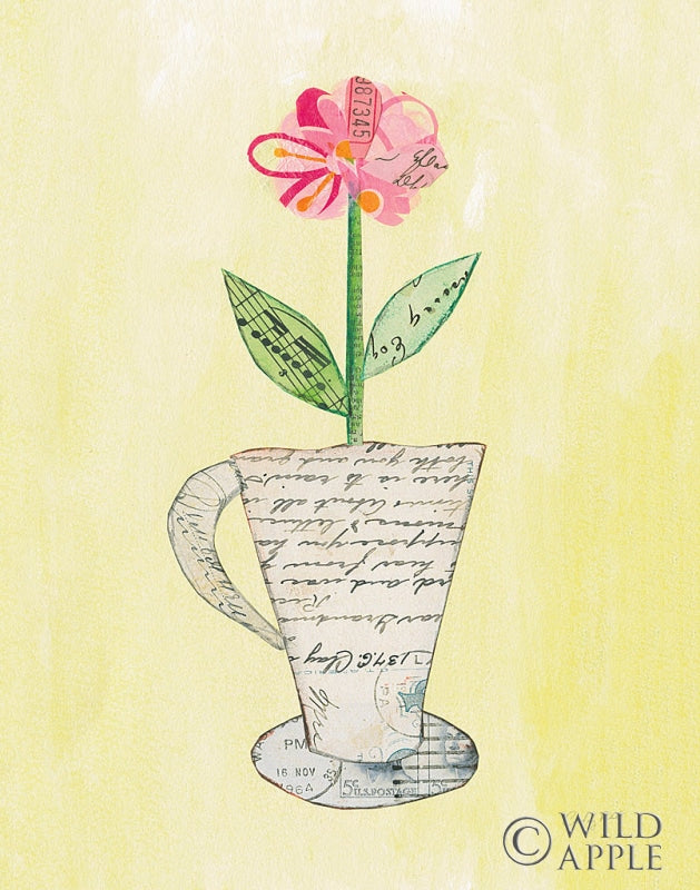 Reproduction of Teacup Floral II by Courtney Prahl - Wall Decor Art