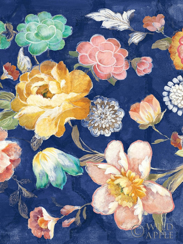 Reproduction of Garden of Delight Indigo III by Danhui Nai - Wall Decor Art