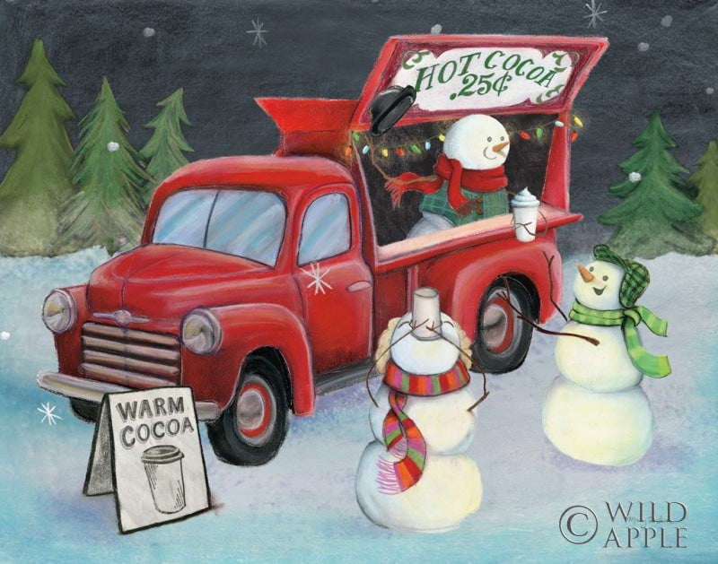 Reproduction of Christmas on Wheels IV Light Crop by Mary Urban - Wall Decor Art