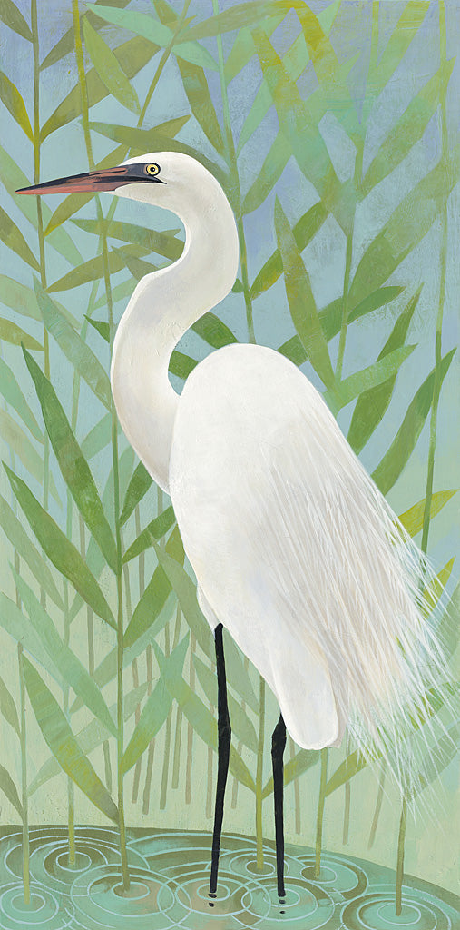 Reproduction of Egret by the Shore II by Kathrine Lovell - Wall Decor Art