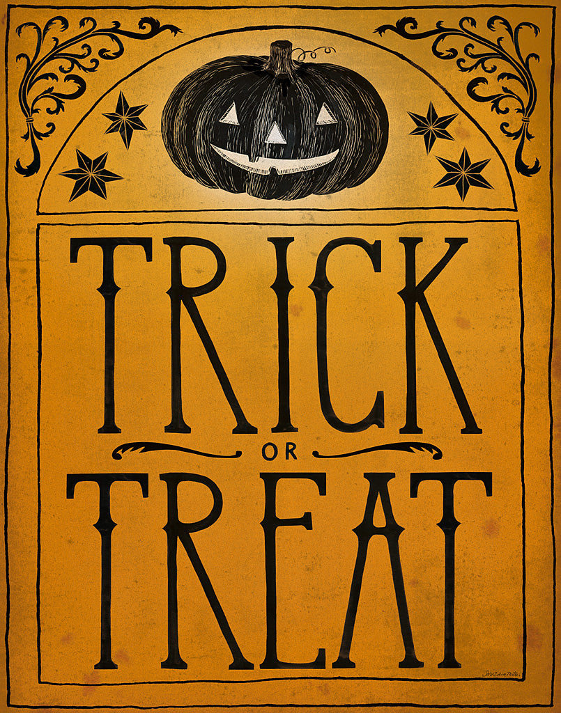 Reproduction of Vintage Halloween Trick or Treat by Sara Zieve Miller - Wall Decor Art
