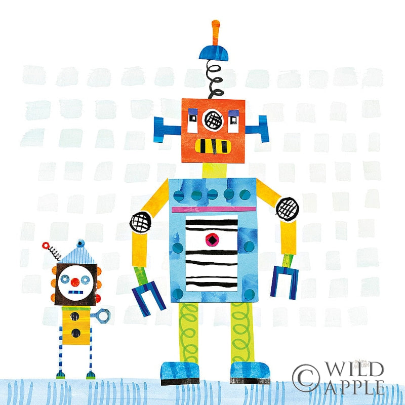 Reproduction of Robot Party II on Square Toys by Melissa Averinos - Wall Decor Art