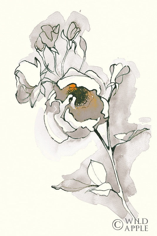 Reproduction of Carols Roses IV Tan by Shirley Novak - Wall Decor Art