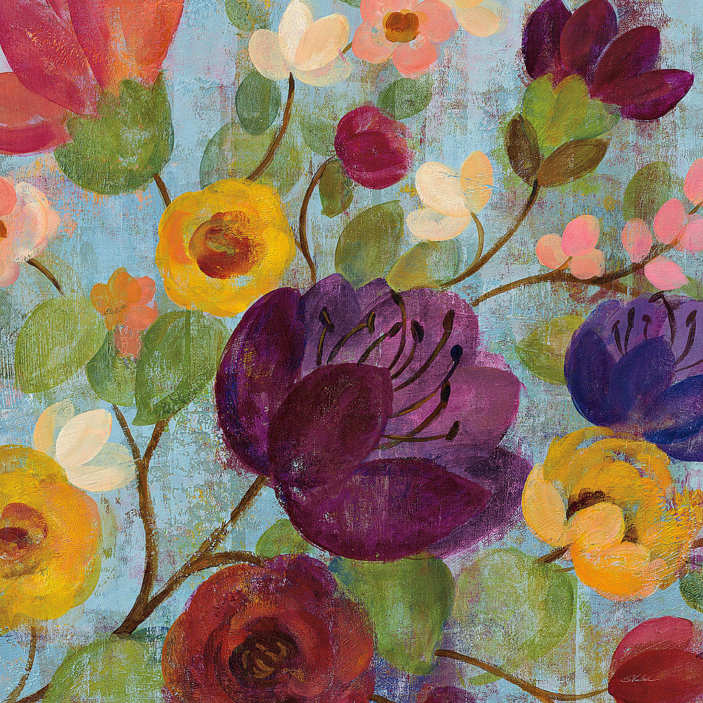 Reproduction of Morning Floral Crop Magenta Flower by Silvia Vassileva - Wall Decor Art