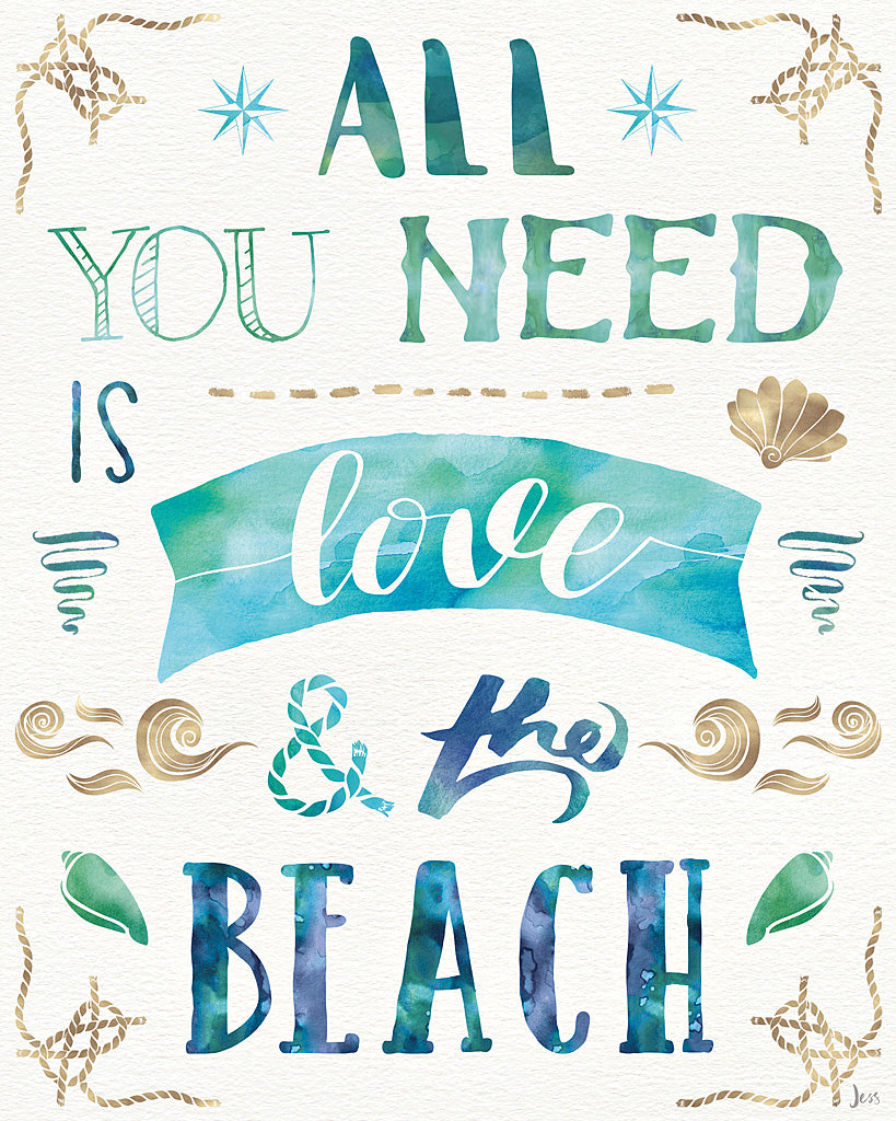 Reproduction of Love and the Beach I by Jess Aiken - Wall Decor Art