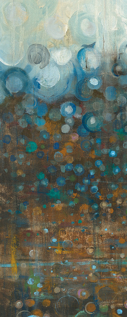 Reproduction of Blue and Bronze Dots II by Danhui Nai - Wall Decor Art