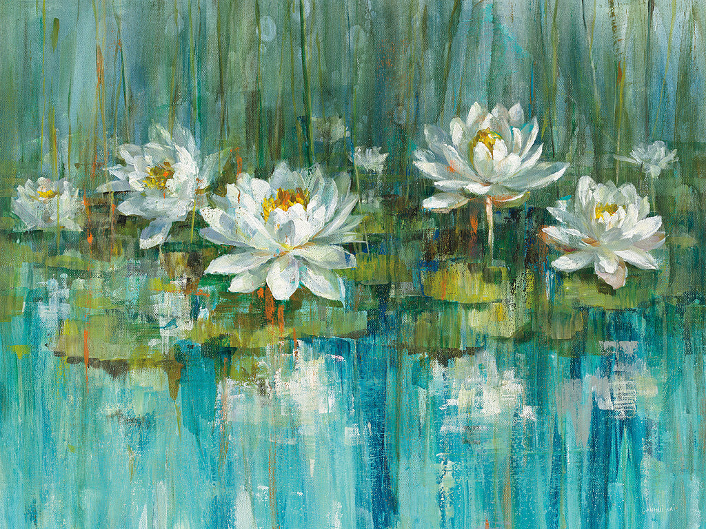 Reproduction of Water Lily Pond v2 Crop by Danhui Nai - Wall Decor Art