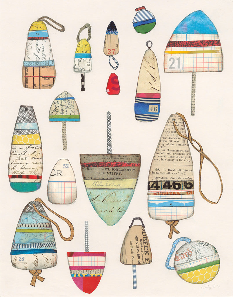 Reproduction of Lobster Buoys by Courtney Prahl - Wall Decor Art