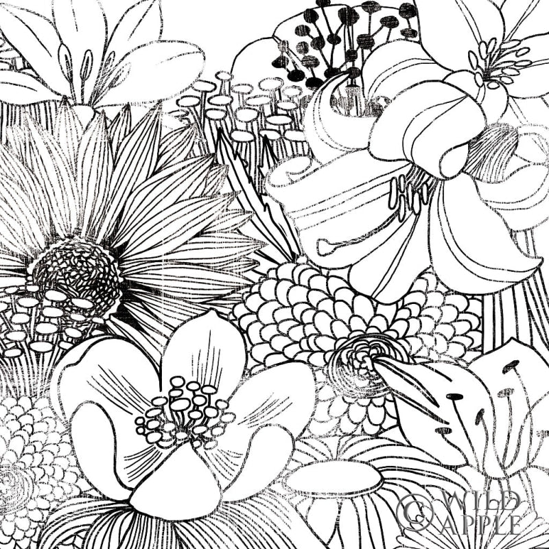 Reproduction of Contemporary Garden II Black and White by Michael Mullan - Wall Decor Art