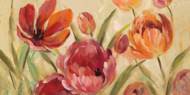Reproduction of Expressive Tulips Neutral v2 by Silvia Vassileva - Wall Decor Art