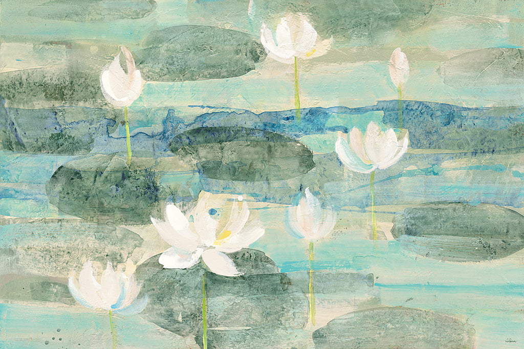 Reproduction of Water Lilies Bright by Albena Hristova - Wall Decor Art