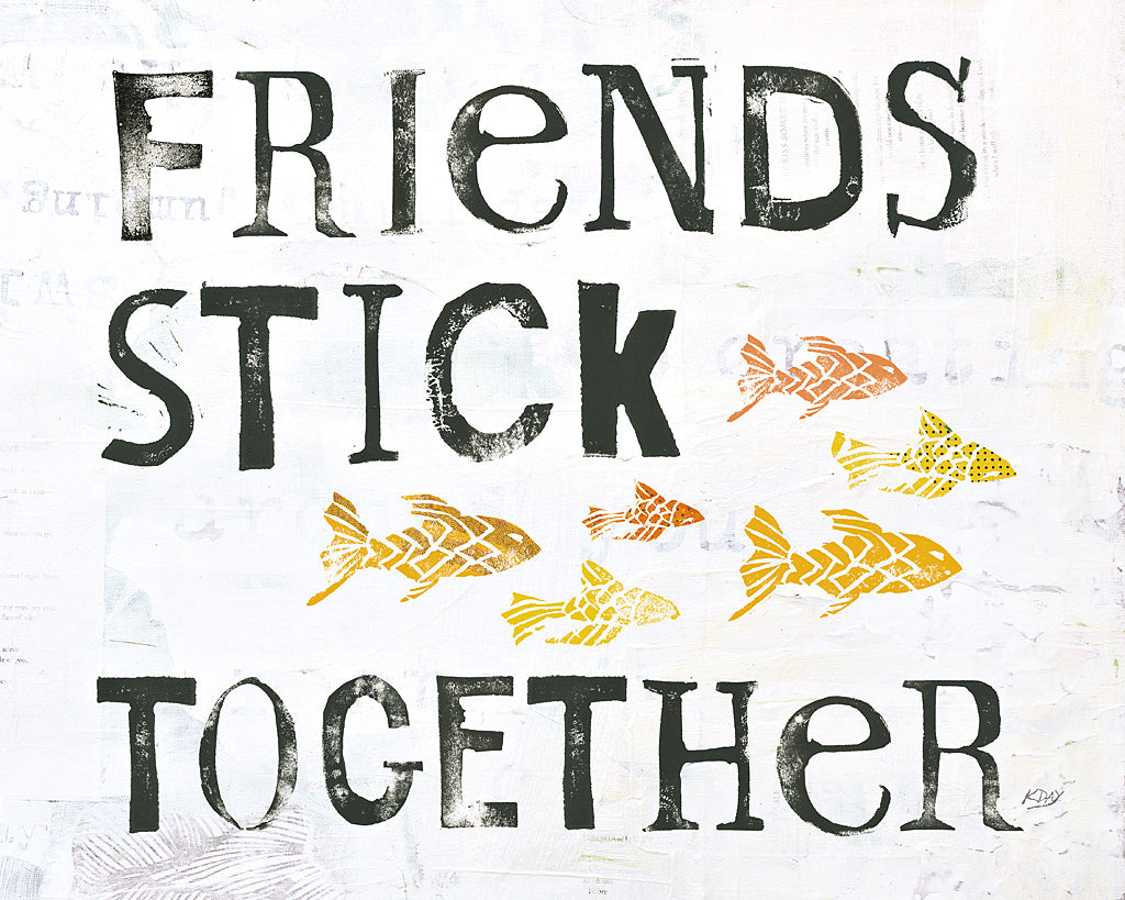 Reproduction of Friends Stick Together by Kellie Day - Wall Decor Art