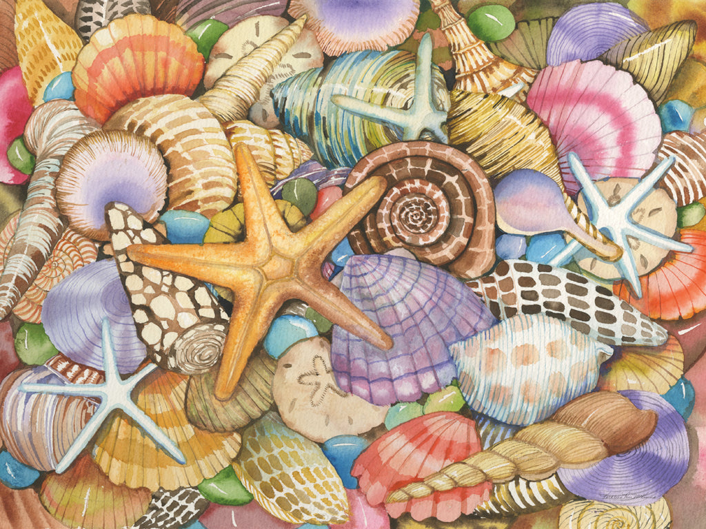 Reproduction of Shells of the Sea by Kathleen Parr McKenna - Wall Decor Art