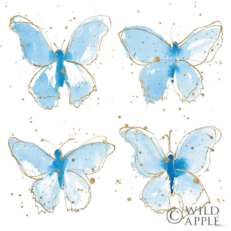 Reproduction of Gilded Butterflies by Shirley Novak - Wall Decor Art