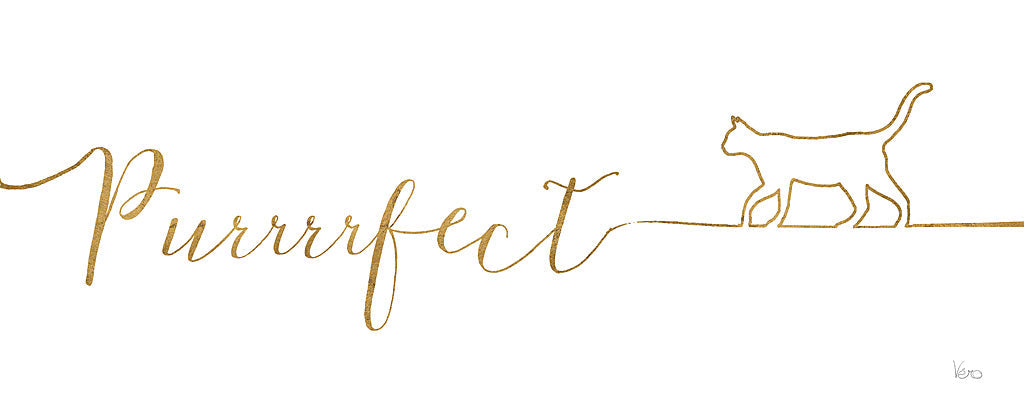 Reproduction of Underlined Cats I by Veronique Charron - Wall Decor Art