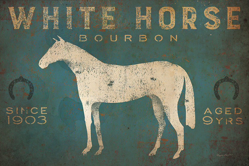 Reproduction of White Horse No Kentucky by Ryan Fowler - Wall Decor Art