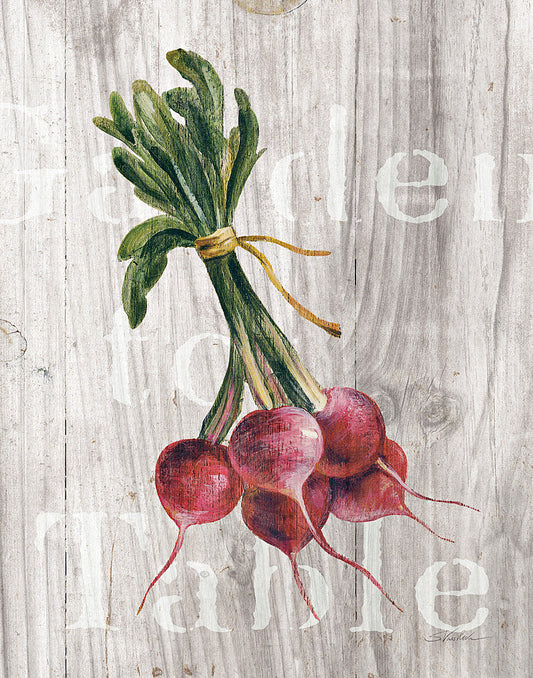 Reproduction of Market Vegetables III on Wood by Silvia Vassileva - Wall Decor Art