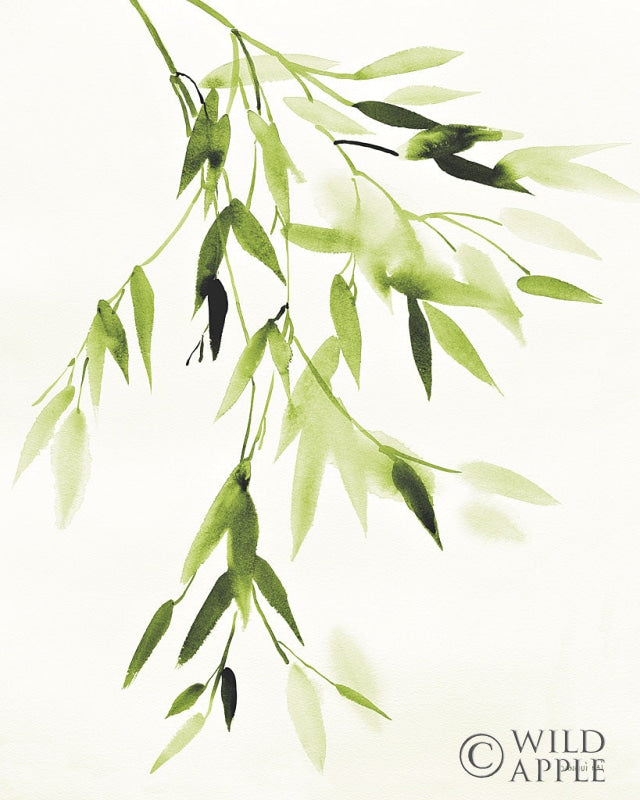 Reproduction of Bamboo Leaves IV Green by Danhui Nai - Wall Decor Art