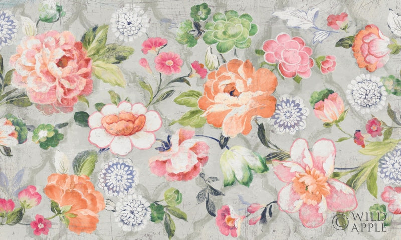 Reproduction of Summer Garden of Delights Gray by Danhui Nai - Wall Decor Art