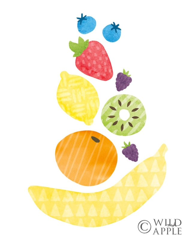 Reproduction of Funky Fruit I by Moira Hershey - Wall Decor Art
